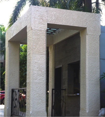 Rockface Stone Flexible Wall Cladding Outdoors